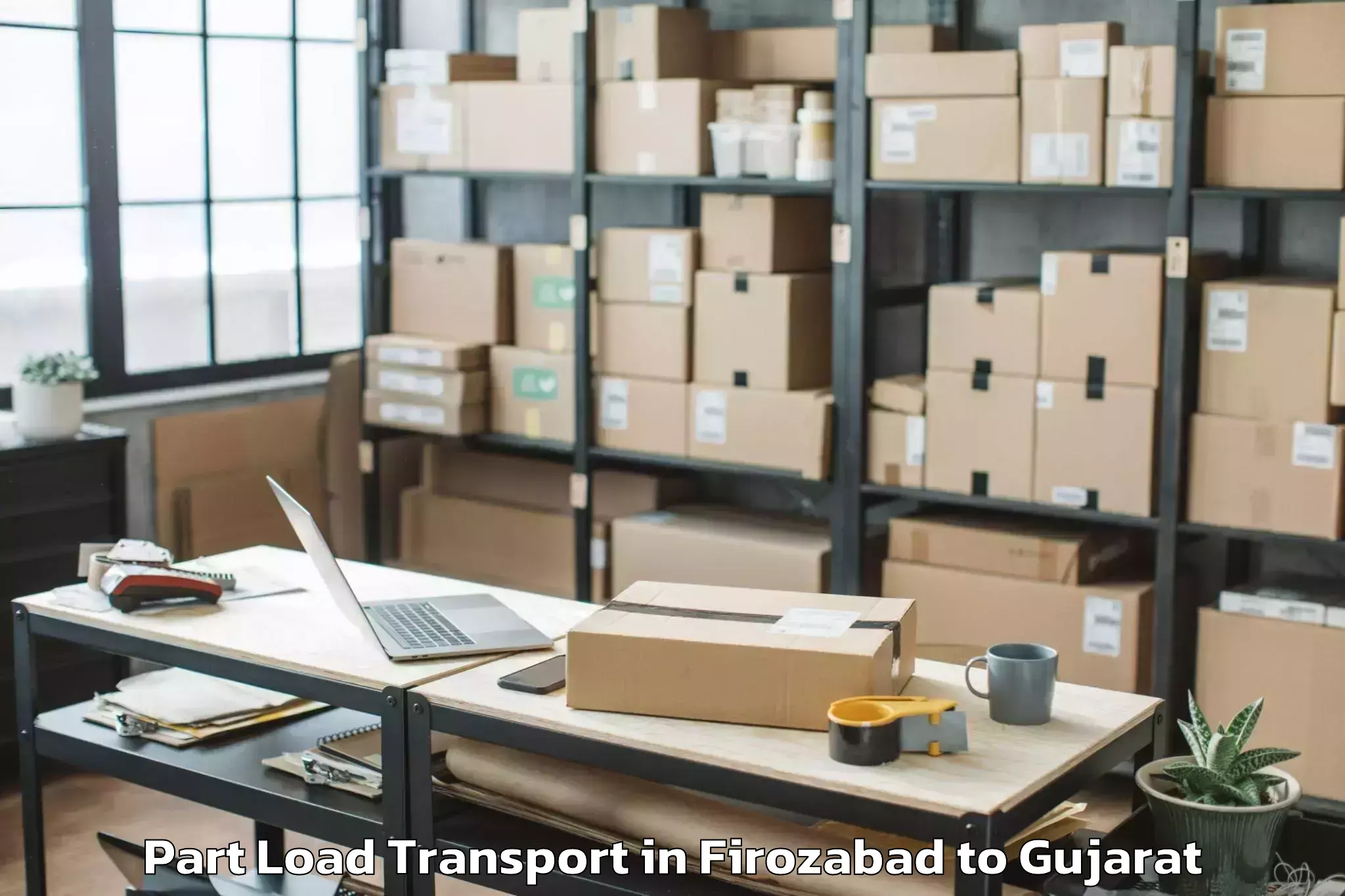 Hassle-Free Firozabad to Petlad Part Load Transport